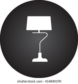 Modern table lamp sign simple icon on  background