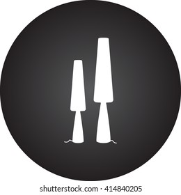 Modern table lamp sign simple icon on  background