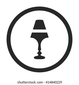 Modern table lamp sign simple icon on  background