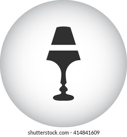 Modern table lamp sign simple icon on  background
