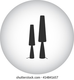 Modern table lamp sign simple icon on  background