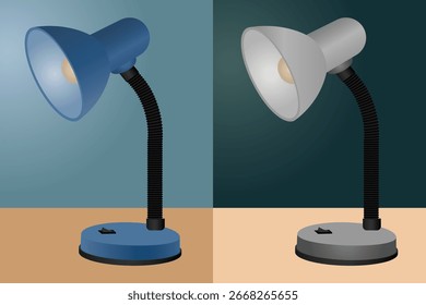 Design moderno da ilustração do vetor da lâmpada da mesa