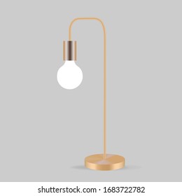 Lámparas de mesa modernas. Modelo de ejemplo original. Ilustración vectorial en un fondo gris claro.