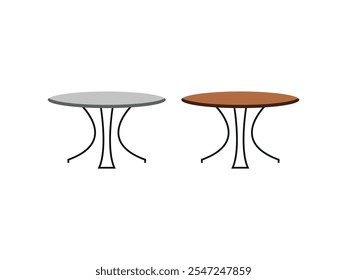 Modern Table Vector Art: Minimalist Dining, Office, Coffee, and Study Tables. Sleek Wooden, Rustic, Isometric, Foldable, Industrial, and Glass Designs. Essentials for Interiors and Outdoor Use.