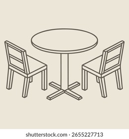 Modern tables with unique base designs Silhouettes Set of cafe tables and chairs in layout