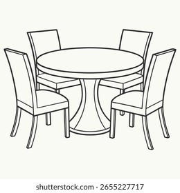 Mesas modernas con diseños de base únicos Siluetas Conjunto de mesas y sillas de café en diseño