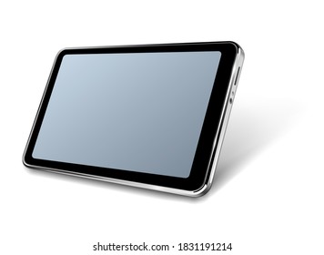 Modern tablet 3D realistic icon design, vector illustration.