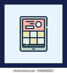 Modern Tablet App Interface Icon Design