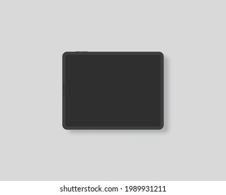 Modern tablet with blank screen. Realistic smartphone mockup. Mockup vector isolated. Template design. Realistic vector illustration.