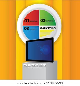 Modern tablet computer designed,presentation,Vector