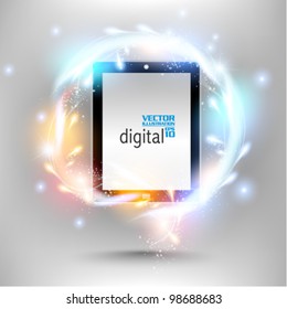 modern tablet with digital flare design