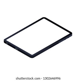 Modern tablet icon. Isometric of modern tablet vector icon for web design isolated on white background