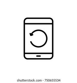 Modern tablet line icon. Premium pictogram isolated on a white background. Vector illustration. Stroke high quality symbol. Tablet icon in modern line style.