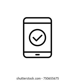 Modern tablet line icon. Premium pictogram isolated on a white background. Vector illustration. Stroke high quality symbol. Tablet icon in modern line style.