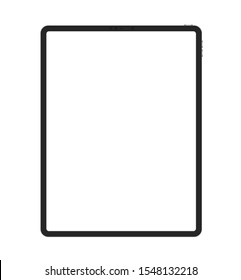 modern tablet simple flat design isolated