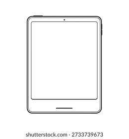 Modern tablet with sleek design and minimalist frame front view