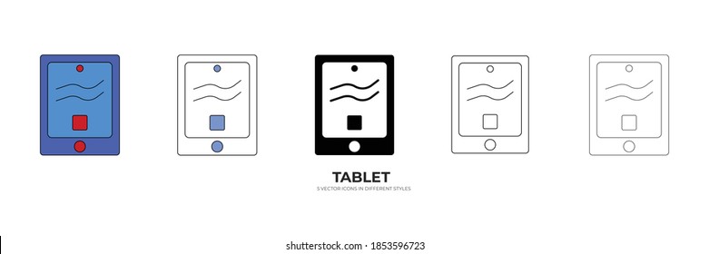 modern tablet vector type icon