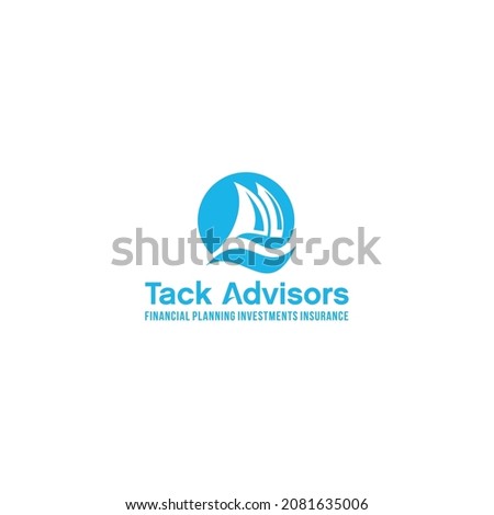 modern tack advisors ship design logo