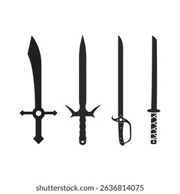 Modern Tactical Knife Logo with Bold Vector Design Style