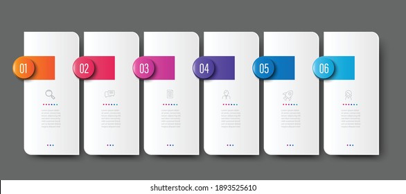 Modern Tag chart Vector infographic template for diagram presentation, chart, business concept with 7 or 9 elements options