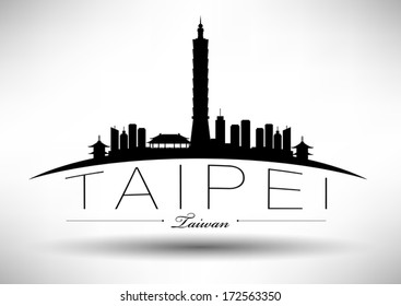 Modern Taipei City Skyline Design