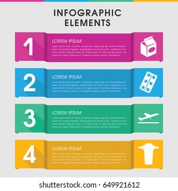 Modern take infographic template. infographic design with take icons includes plane taking off. can be used for presentation, diagram, annual report, web design.