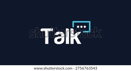 Modern Talk Wordmark Logo Design for Communication and Messaging Branding
