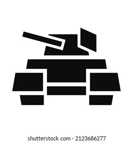 Modernes Tankzeichen-Logo, Vektorsymbol für schwarze Füllung