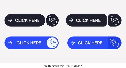 Modern Tap Here Elements for App Interfaces and User Interaction