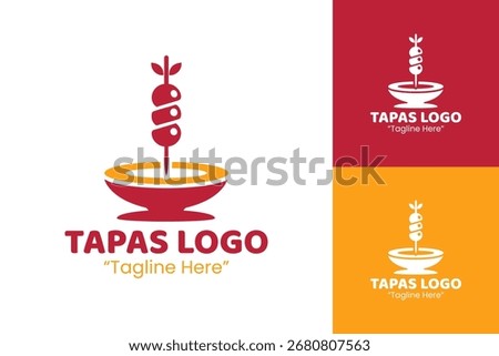A modern tapas logo design suitable for Spanish restaurants, bars, and Mediterranean cuisine branding.
