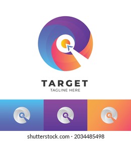 Modern Target Abstract Branding Identity logo design vector 
Template