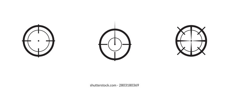 Modern Target Icon Collection for Goal Achievement and Precision Design on white background. EPS 10.