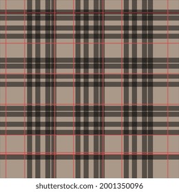 Modern tartan plaid and Scottish pattern in white and red cage LINES and Scottish cage with Traditional Scottish checkered background and Seamless fabric texture and Vector illustration.eps