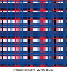 Modern tartan weave seamless pattern. London cyber punk mod. 1960's style. abstract background