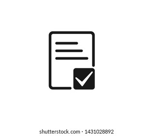 Modern task icon, To-do list icon line symbol,Pictograph of checklist,project document checklist icon 