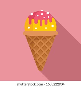 Modern tasty ice cream icon. Flat illustration of modern tasty ice cream vector icon for web design