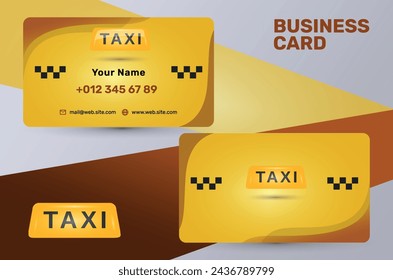 Plantilla moderna de tarjeta de visita de taxi. El diseño limpio y minimalista enfatiza el estilo corporativo de la empresa. La imagen refleja profesionalidad y elegancia.