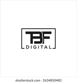 Modern TBF Initial Logo Design with Abstract Geometric Monogram Concept for Business Management Consulting Corporate Identity or Finance Technology Branding Vector
