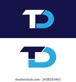 modern td latter logo design