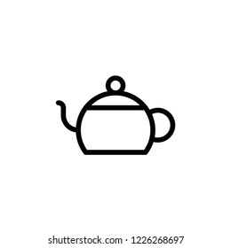 Modern tea pot icon