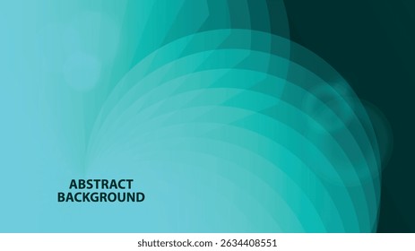 Fondo abstracto verde azulado moderno con círculos en capas