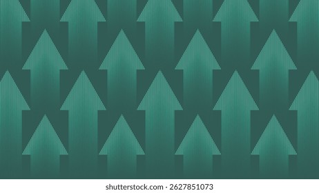 Flèches en sarcelle modernes avec texture de ligne de verticale dans un motif répétitif idéal pour les arrière-plans d'art numérique, les impressions de web design et les projets créatifs