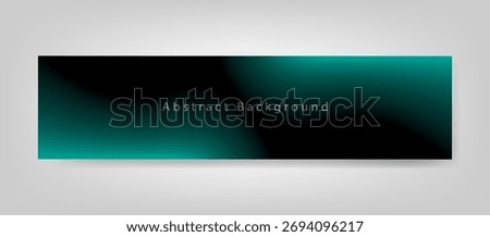 Modern Teal and Black Abstract Gradient LinkedIn Banner Background
