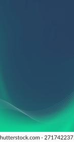 Modern Teal and Green Abstract Tech Wave