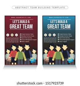 Modern Team Building Poster, Flyer and Background for Designer and Business Company. Abstract Team Work Template Collection