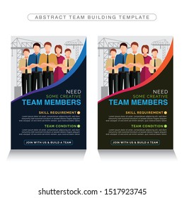 Modern Team Building Poster, Flyer and Background for Designer and Business Company. Abstract Team Work Template Collection