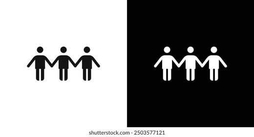 Icono de trabajo en equipo moderno Vector de arte de línea