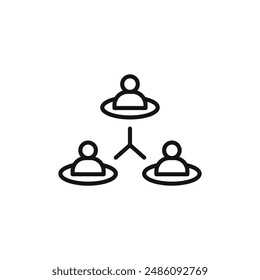 Modern teamwork icon logo sign vector outline