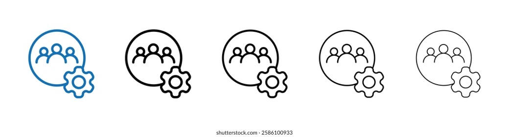 Modern teamwork icon Outline vector logo for web ui