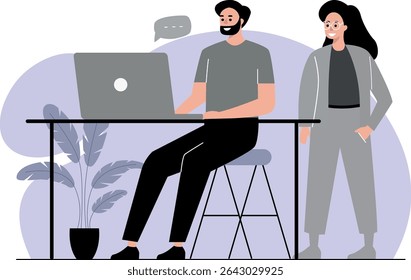 Modern Teamwork in Work space